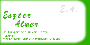 eszter almer business card